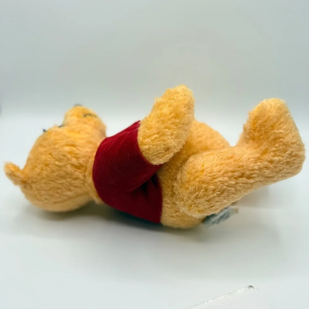 Vintage Disney 2002 Holiday Winnie the Pooh Stuffed Plush Toy Christmas Bear